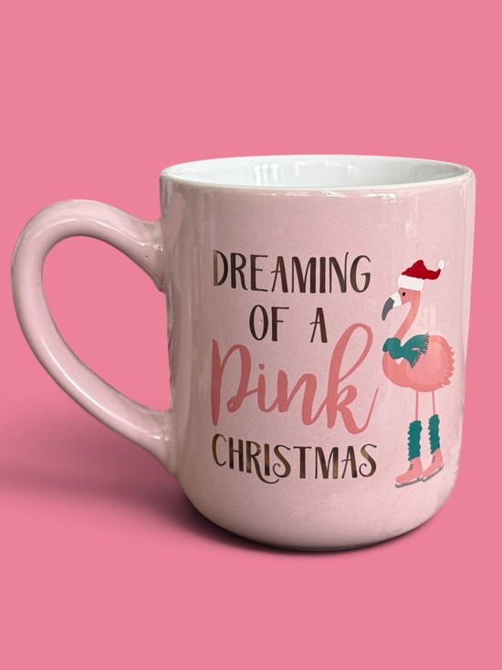 Peppermint & Pine Other - Peppermint & Pine "Dreaming of a Pink Christmas" 14 oz ceramic mug